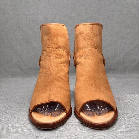 Rag & Bone Wyatt Slingback Heels Camel Tan Nubuck Leather Slip On‎ Womens EU 37 - Picture 4 of 12